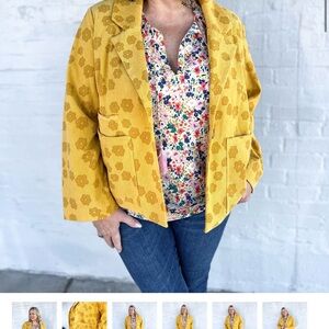 Ivy Jane Yellow Floral Blazer